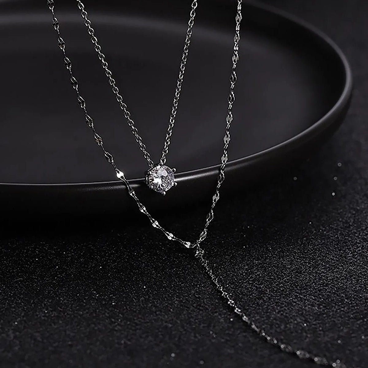 Rhinestone Lariat Necklace